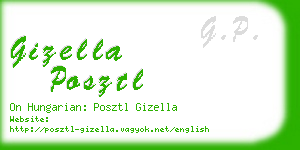 gizella posztl business card